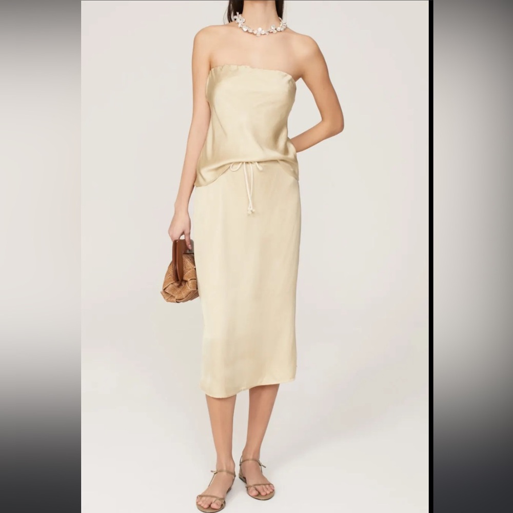 DONNI matching tube top + skirt